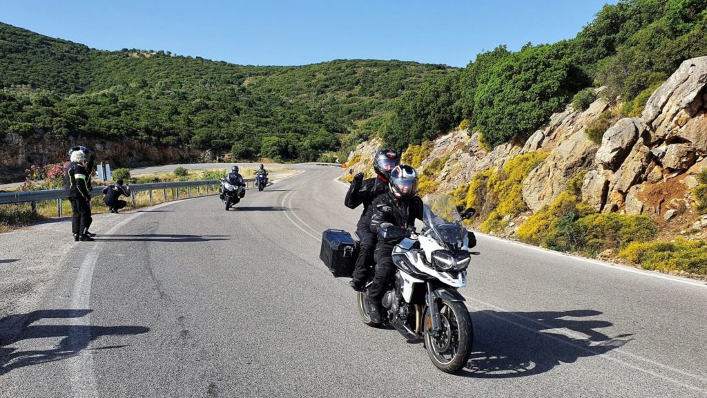 Griechenland-Motorradfahrer
